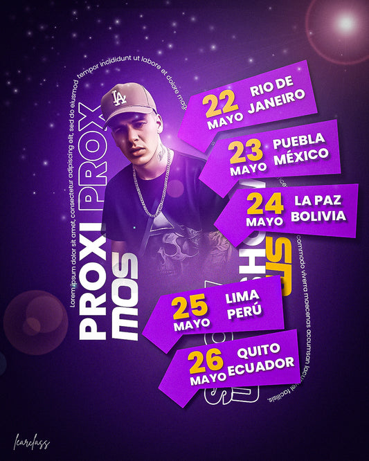 412. Flyer para agenda de artista